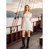 image:imageScarlet Darkness Renaissance Pirate Costume Women Off Shoulder Mini DressIvory