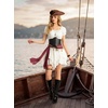 image:imageScarlet Darkness Renaissance Pirate Costume Women Off Shoulder Mini DressIvory