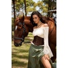 image:imageScarlet Darkness Renaissance Shirt Women Bell Sleeve Off the Shoulder TopBeige