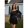 image:imageScarlet Darkness Renaissance Shirt Women Bell Sleeve Off the Shoulder TopBlack