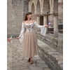 image:imageScarlet Darkness Renaissance Shirt Women Bell Sleeve Off the Shoulder TopWhite