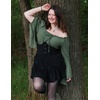 image:imageScarlet Darkness Renaissance Shirt Women Peasant Pirate Off Shoulder TopsGreen