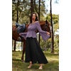 image:imageScarlet Darkness Renaissance Shirt Women Peasant Pirate Off Shoulder TopsPurple