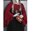image:imageScarlet Darkness Renaissance Shirt Women Peasant Pirate Off Shoulder TopsWine