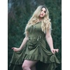 image:imageScarlet Darkness Renaissance Steampunk Dress Lace Up Gothic Pirate CostumeArmy Green