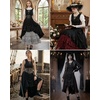 image:imageScarlet Darkness Renaissance Steampunk Dress Lace Up Gothic Pirate CostumeBlack
