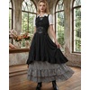 image:imageScarlet Darkness Renaissance Steampunk Dress Lace Up Gothic Pirate CostumeBlack
