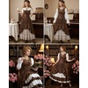 image:imageScarlet Darkness Renaissance Steampunk Dress Lace Up Gothic Pirate CostumeBrown