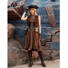 image:imageScarlet Darkness Renaissance Steampunk Dress Lace Up Gothic Pirate CostumeBrown