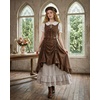 image:imageScarlet Darkness Renaissance Steampunk Dress Lace Up Gothic Pirate CostumeBrown