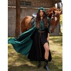 image:imageScarlet Darkness Renaissance Velvet Cape Medieval Cloak Hobbit CostumeGreen