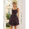image:imageScarlet Darkness Smocked Floral Sundresses Women Teens Summer Spring DressBlack Pink Floral