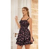 image:imageScarlet Darkness Smocked Floral Sundresses Women Teens Summer Spring DressBlack Pink Floral