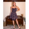 image:imageScarlet Darkness Smocked Floral Sundresses Women Teens Summer Spring DressBlack Pink Floral