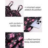image:imageScarlet Darkness Smocked Floral Sundresses Women Teens Summer Spring DressBlack Pink Floral