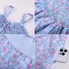 image:imageScarlet Darkness Smocked Floral Sundresses Women Teens Summer Spring DressBlue Pink Floral