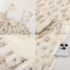 image:imageScarlet Darkness Smocked Floral Sundresses Women Teens Summer Spring DressCream Yellow Blue Floral