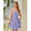 image:imageScarlet Darkness Smocked Floral Sundresses Women Teens Summer Spring DressDusty Lavender Floral