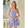 image:imageScarlet Darkness Smocked Floral Sundresses Women Teens Summer Spring DressDusty Lavender Floral