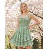image:imageScarlet Darkness Smocked Floral Sundresses Women Teens Summer Spring DressGreenwhite Floral
