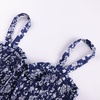 image:imageScarlet Darkness Smocked Floral Sundresses Women Teens Summer Spring DressNavy Blue White Floral