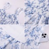 image:imageScarlet Darkness Smocked Floral Sundresses Women Teens Summer Spring DressWhite Blue Bird Floral