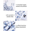 image:imageScarlet Darkness Smocked Floral Sundresses Women Teens Summer Spring DressWhite Blue Floral