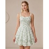 image:imageScarlet Darkness Smocked Floral Sundresses Women Teens Summer Spring DressWhite Green Floral
