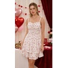 image:imageScarlet Darkness Smocked Floral Sundresses Women Teens Summer Spring DressWhite Pink Floral