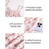image:imageScarlet Darkness Smocked Floral Sundresses Women Teens Summer Spring DressWhite Pink Floral
