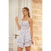 image:imageScarlet Darkness Smocked Floral Sundresses Women Teens Summer Spring DressWhite Purple Floral