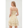 image:imageScarlet Darkness Smocked Floral Sundresses Women Teens Summer Spring DressWhite Yellow Floral