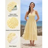 image:imageScarlet Darkness Summer Dresses for Women 2026 Floral Corset Maxi DressBeige Yellow Floral