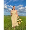 image:imageScarlet Darkness Summer Dresses for Women 2026 Floral Corset Maxi DressBeige Yellow Floral