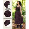 image:imageScarlet Darkness Summer Dresses for Women 2026 Floral Corset Maxi DressBlack Pink Floral
