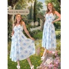 image:imageScarlet Darkness Summer Dresses for Women 2026 Floral Corset Maxi DressBlue