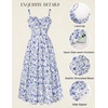 image:imageScarlet Darkness Summer Dresses for Women 2026 Floral Corset Maxi DressBlue Line Flower