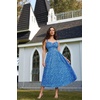 image:imageScarlet Darkness Summer Dresses for Women 2026 Floral Corset Maxi DressBlue White Floral