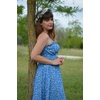image:imageScarlet Darkness Summer Dresses for Women 2026 Floral Corset Maxi DressBlue White Floral