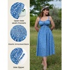 image:imageScarlet Darkness Summer Dresses for Women 2026 Floral Corset Maxi DressBlue White Floral
