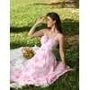 image:imageScarlet Darkness Summer Dresses for Women 2026 Floral Corset Maxi DressPink