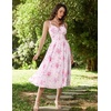 image:imageScarlet Darkness Summer Dresses for Women 2026 Floral Corset Maxi DressPink
