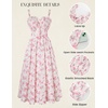 image:imageScarlet Darkness Summer Dresses for Women 2026 Floral Corset Maxi DressPink Roses
