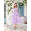 image:imageScarlet Darkness Summer Dresses for Women 2026 Floral Corset Maxi DressPurple Rose