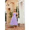 image:imageScarlet Darkness Summer Dresses for Women 2026 Floral Corset Maxi DressPurple White Floral