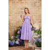 image:imageScarlet Darkness Summer Dresses for Women 2026 Floral Corset Maxi DressPurple White Floral