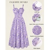 image:imageScarlet Darkness Summer Dresses for Women 2026 Floral Corset Maxi DressPurple White Floral