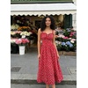 image:imageScarlet Darkness Summer Dresses for Women 2026 Floral Corset Maxi DressRed Floral