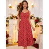 image:imageScarlet Darkness Summer Dresses for Women 2026 Floral Corset Maxi DressRed Floral
