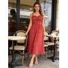 image:imageScarlet Darkness Summer Dresses for Women 2026 Floral Corset Maxi DressRed Floral